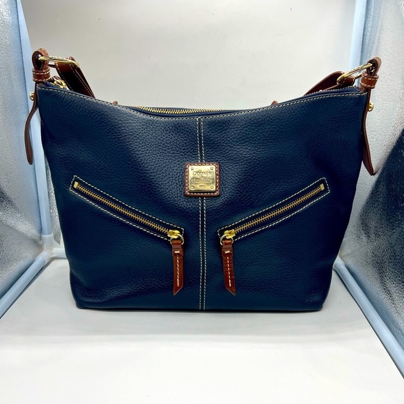 DOONEY & BOURKE navy blue pebbled leather shoulder bag serial number K83… - Picture 5 of 16